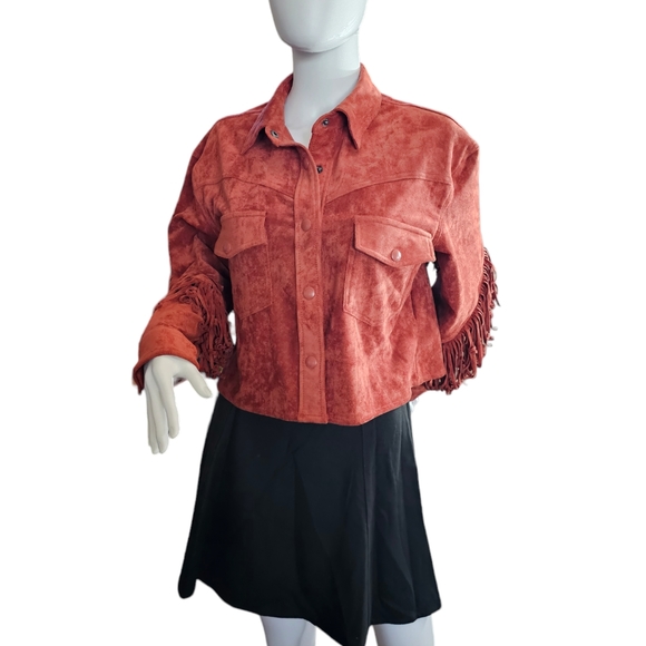 Blank NYC Faux Suede Shacket Size S NWT - Picture 5 of 12